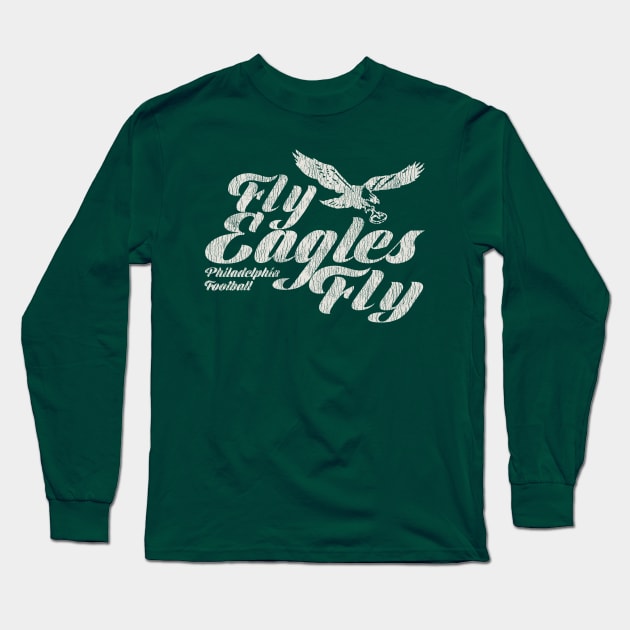 Fly Eagles Fly Worn Out Long Sleeve T-Shirt by Alema Art